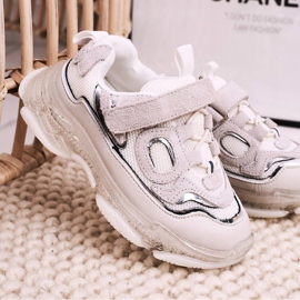 Apawwa Încălțăminte sport pentru copii Adidași cu talpă transparentă alb Bailey 1