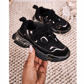 Apawwa Încălțăminte sport pentru copii Adidași cu talpă transparentă Negru Bailey 2