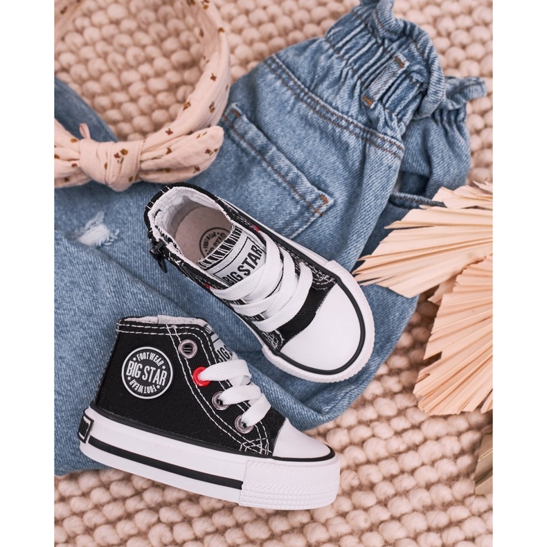 Adidași înalți pentru copii Cu fermoar Big Star HH374188 Negru 2