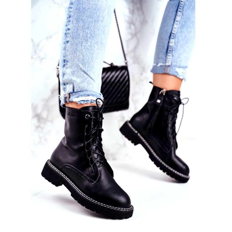 Cizme de damă Big Star Black GG274596 negru 2