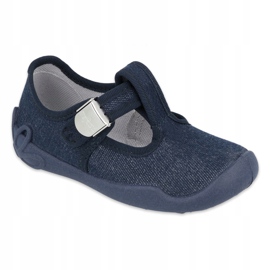 Pantofi pentru copii Befado blanka bleumarin 115X005 albastru marin argint 1