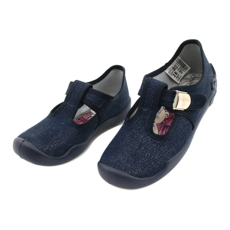 Pantofi pentru copii Befado blanka bleumarin 115X005 albastru marin argint 4