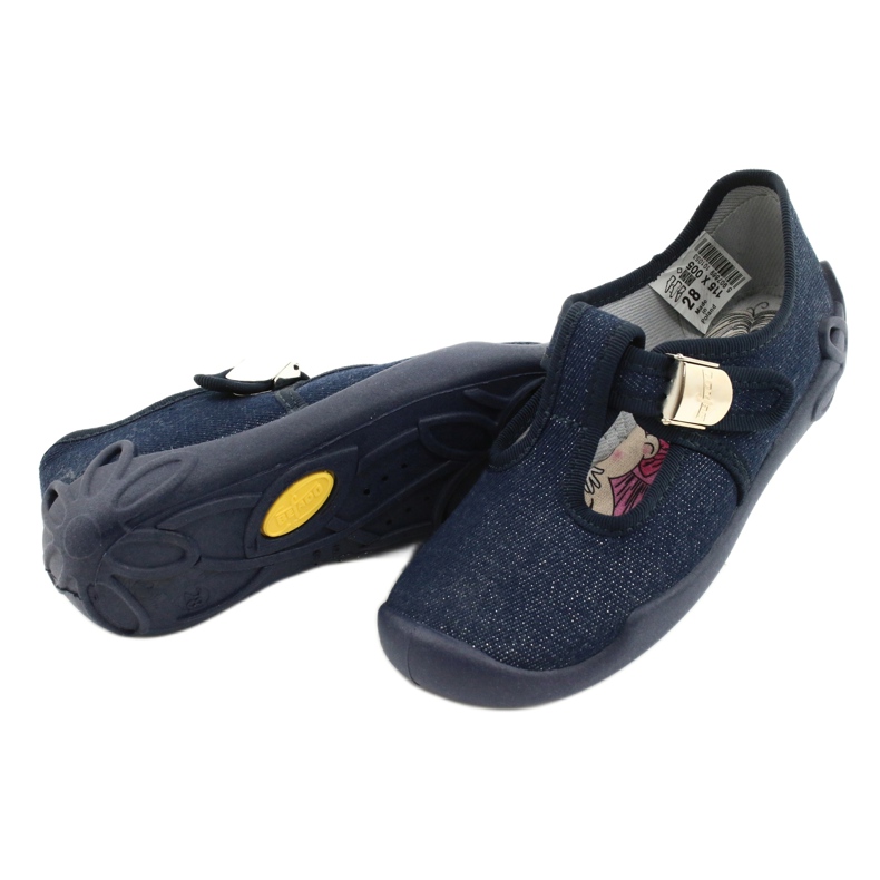 Pantofi pentru copii Befado blanka bleumarin 115X005 albastru marin argint 5