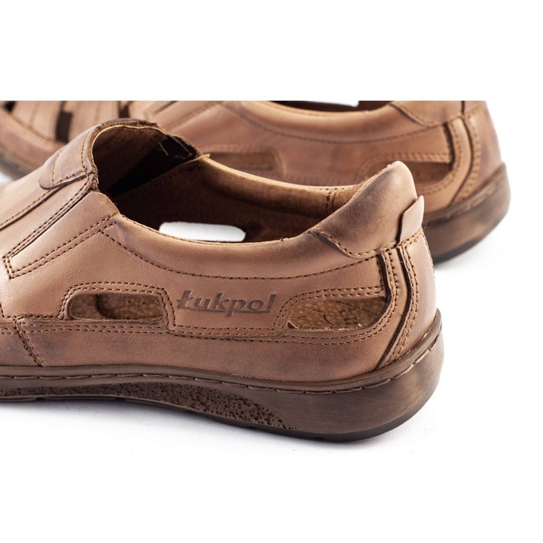ŁUKPOL Încălțăminte bărbătească ajurată 978 pentru maro de vară 1 ŁUKPOL Încălțăminte bărbătească ajurată 978 pentru maro de vară 1
