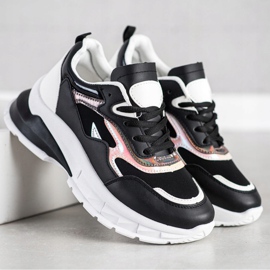 Sweet Shoes Adidași negri cu stil negru 2