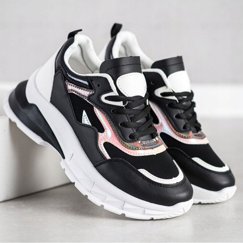 Sweet Shoes Adidași negri cu stil negru 2