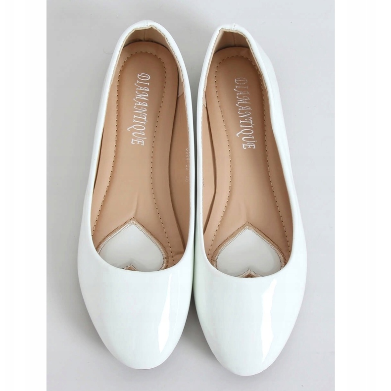 Balerini lăcuți alb 9988-60 Alb 1