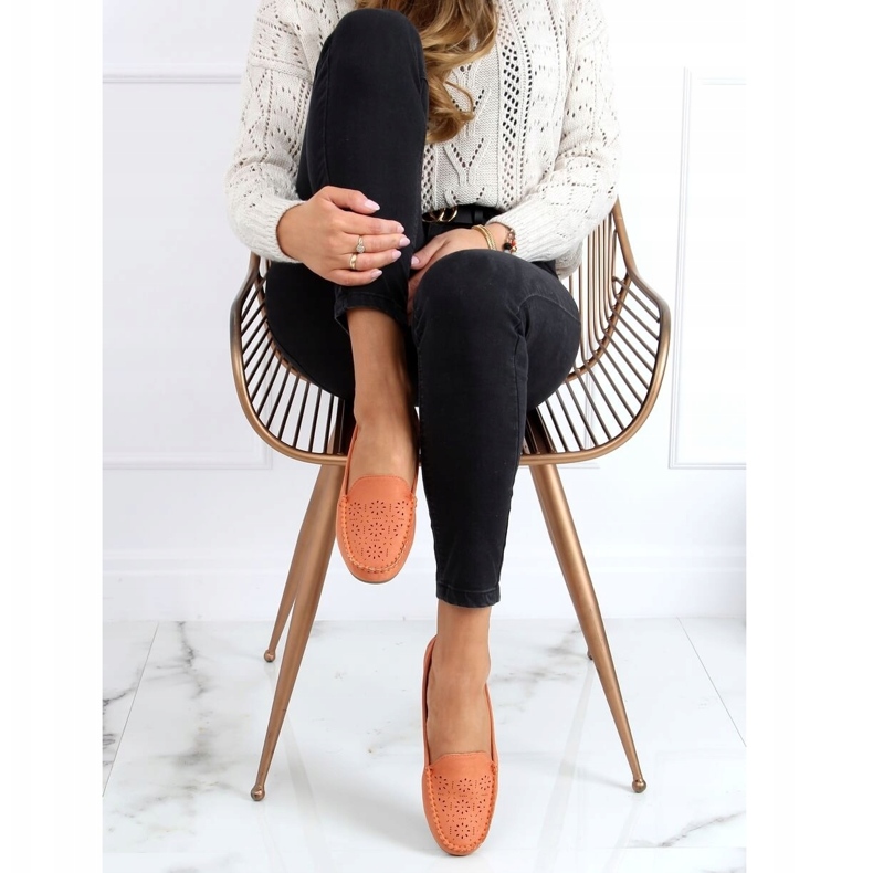 BM Mocasini ajurati portocalii XR-1R6 Portocaliu portocale 1