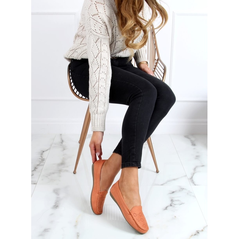 BM Mocasini ajurati portocalii XR-1R6 Portocaliu portocale 2