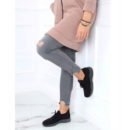 Șosete negre pantofi sport C9239 Negru 2