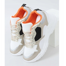 Încălțăminte sport albă și aurie 3171 Gold de aur 1