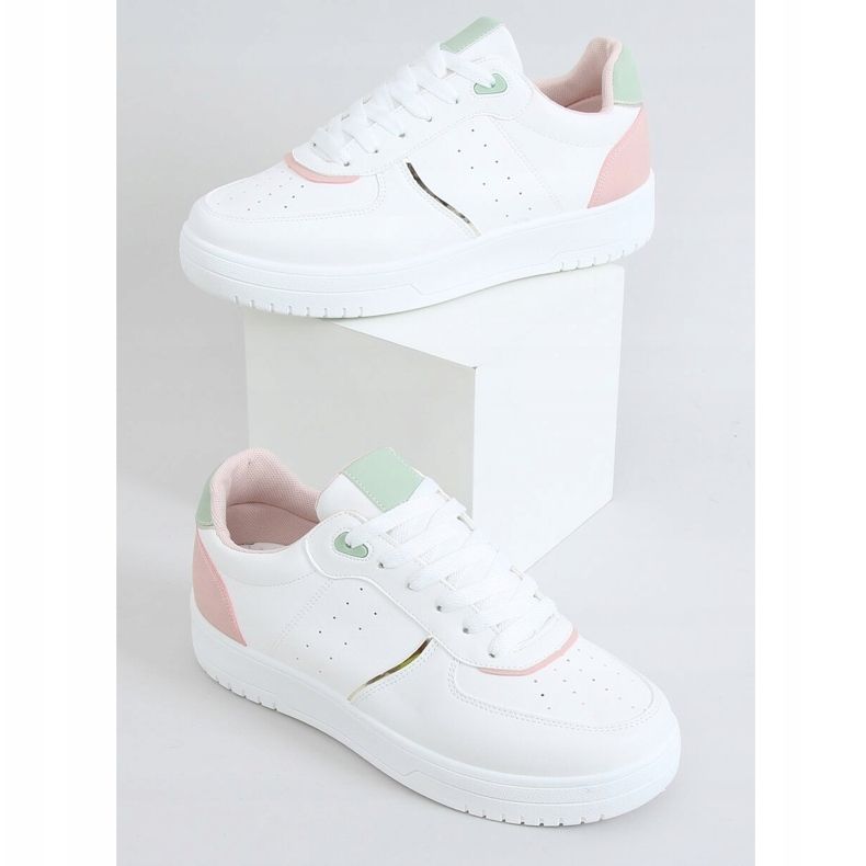 Încălțăminte de sport albă pentru femei BL218P Roz 1