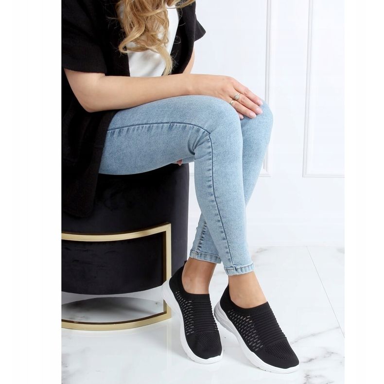 Pantofi sport negri cu șosete 9862 Negru 2 Pantofi sport negri cu șosete 9862 Negru 2