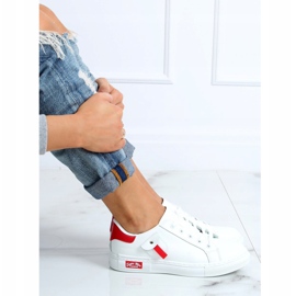 Adidași pentru femei alb și roșu LA132P Roșu 1