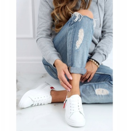 Adidași pentru femei alb și roșu LA132P Roșu 2