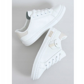 Adidași de damă albi și bej LA132P Bej 2