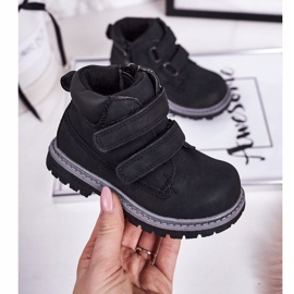 Apawwa Velcro negru pentru copii 1