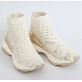 Aur HQ209 Pantofi sport șosete aurii de aur 1