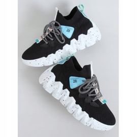 Negru NB387 Pantofi sport negri cu talpă înaltă 1