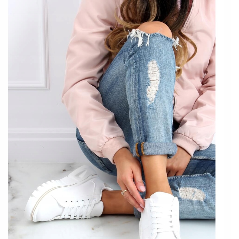 Alb NB382P Adidași cu talpă înaltă bej 1