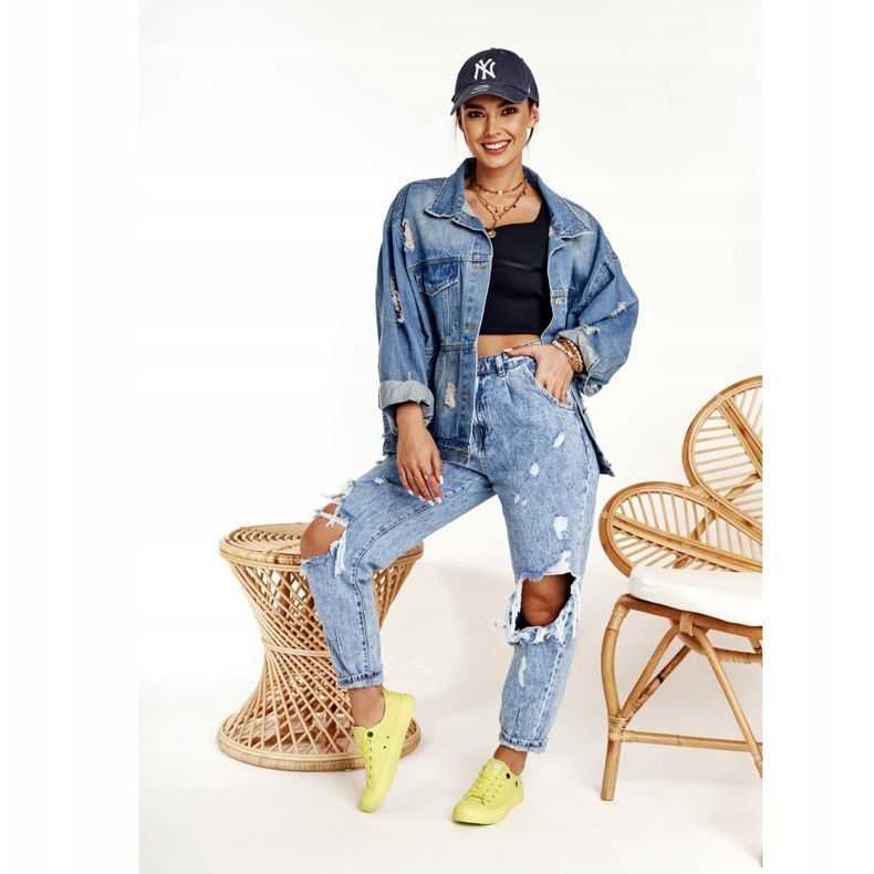 Adidași pentru femei Big Star Lime AA274012 galben 2