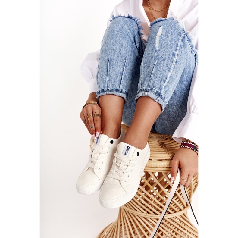 Adidași pentru femei Big Star White DD274451 alb 2