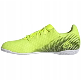 Ghete de fotbal Adidas X Ghosted.4 In M FW6906 alb, galben neon verde 1