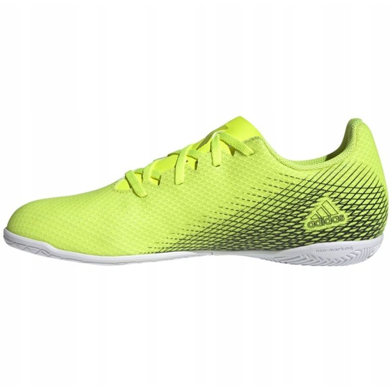 Ghete de fotbal Adidas X Ghosted.4 In M FW6906 neon alb, galben verde 1