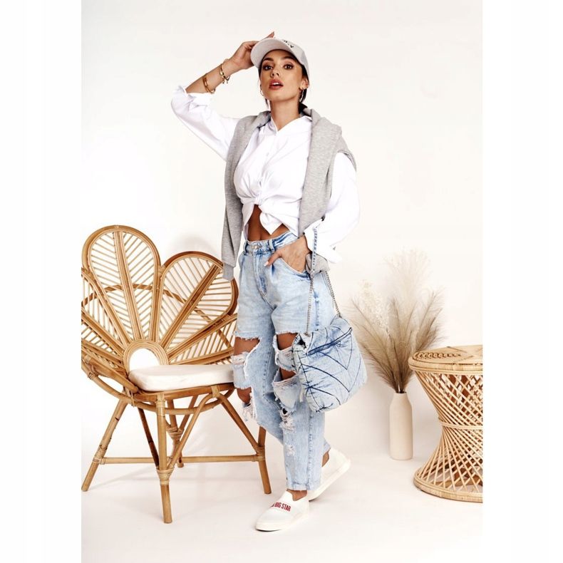 Adidași pentru femei Slip-on Big Star FF274219 Alb 1