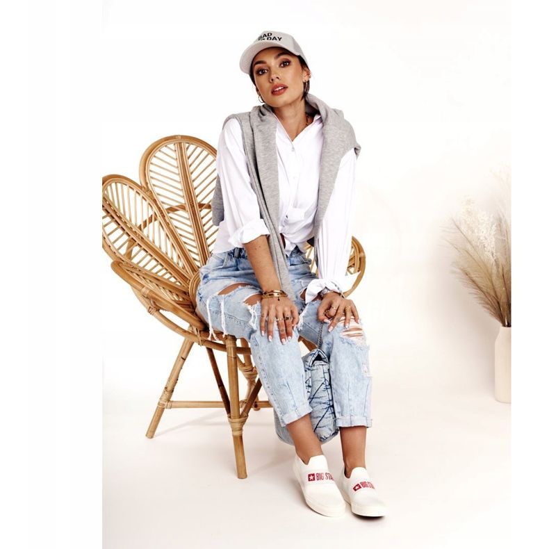 Adidași pentru femei Slip-on Big Star FF274219 Alb 2