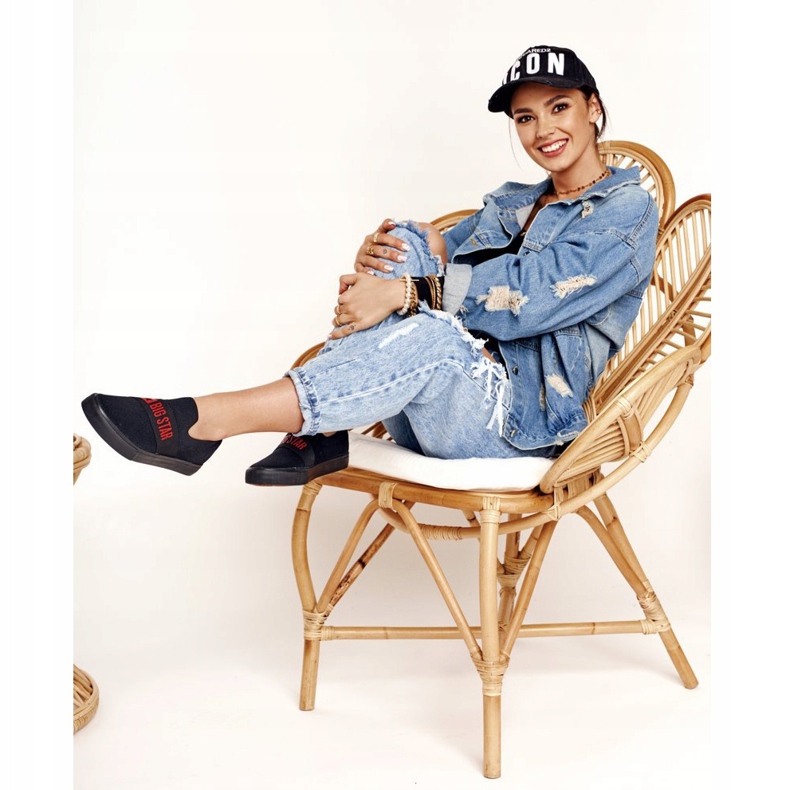 Adidași de damă Slip-on Big Star FF274221 Negru 1