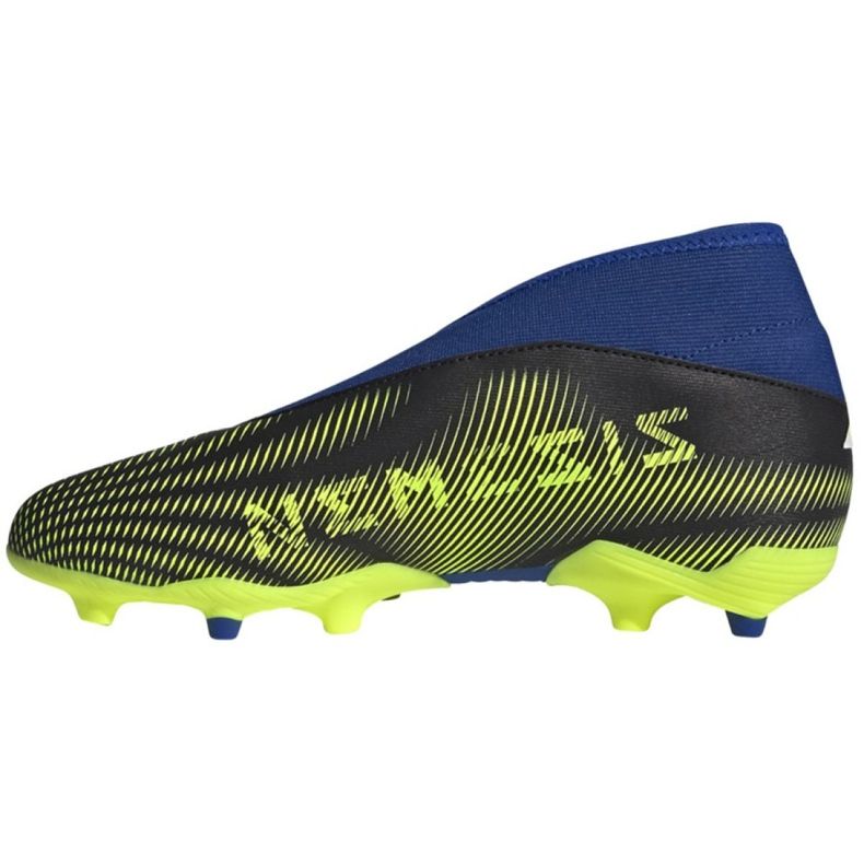 Ghete de fotbal Adidas Nemeziz.3 Ll Fg Jr FY0819 alb, negru, albastru, galben negru 1