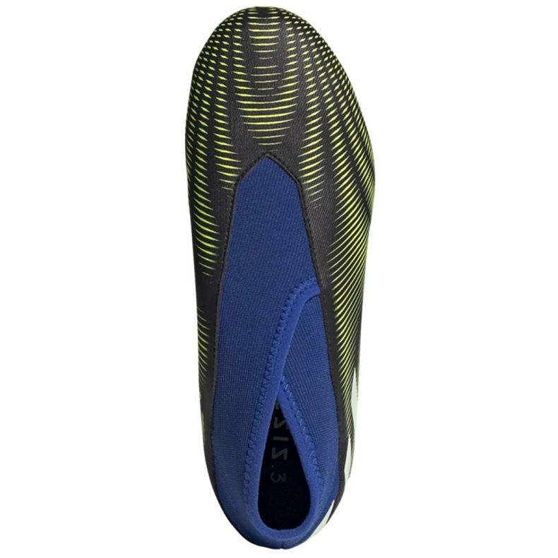 Ghete de fotbal Adidas Nemeziz.3 Ll Fg Jr FY0819 alb, negru, albastru, galben negru 2