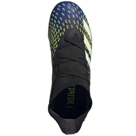 Ghete de fotbal Adidas Predator Freak.3 Fg Jr FY0613 alb, negru, regal negru 2