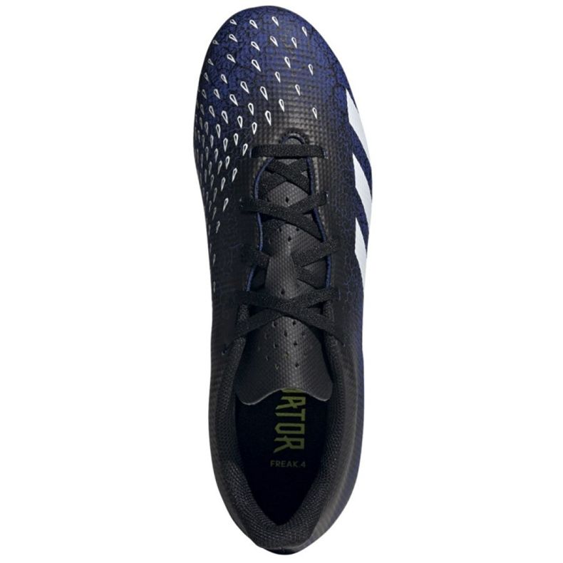Ghete de fotbal Adidas Predator Freak.4 FxG M FY0625 alb, negru, regal negru 2