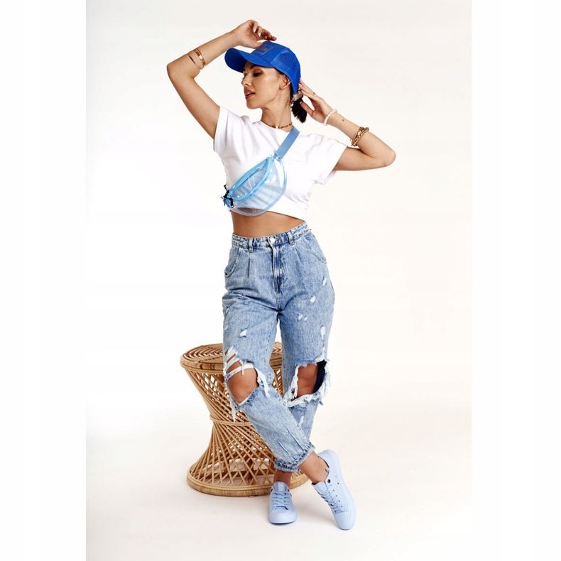 Adidași clasici pentru femei Big Star AA274029 Albastru deschis 2