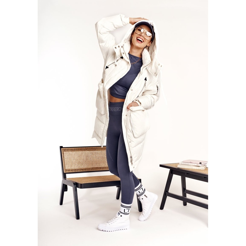 Adidași înalte pentru femei Big Star FF274241 Alb 2