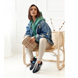 PS1 Șosete sport pentru femei Black Fashion Pioneer negru albastru 1 PS1 Șosete sport pentru femei Black Fashion Pioneer negru albastru 1