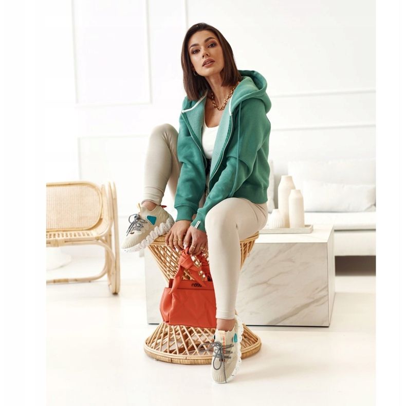 PS1 Șosete sport pentru femei Beige Fashion Pioneer maro 1