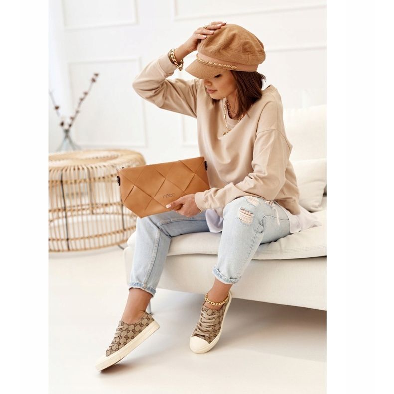 Adidași clasici pentru femei Khaki Challenge bej maro 1 Adidași clasici pentru femei Khaki Challenge bej maro 1