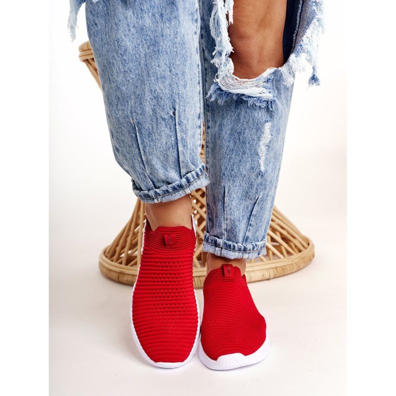 Pantofi sport pentru femei Slip-on Big Star DD274463 Roșu 2