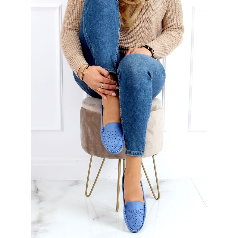 Mocasini ajurati albastru XR-1R6 Albastru 2