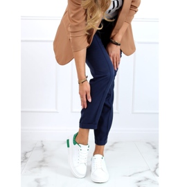 Adidași de damă albi și verzi SC36 ALB / VERDE 2