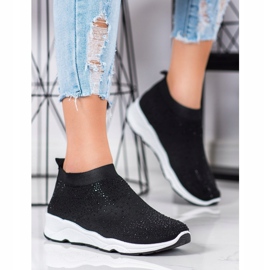 Goodin Pantofi sport cu cristale negru 1