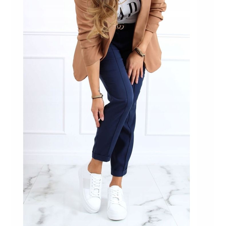 Adidași albi pe talpă înaltă LA133P Alb 1