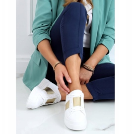 Adidași cu talpă albă și aurie LA133P Gold de aur 2