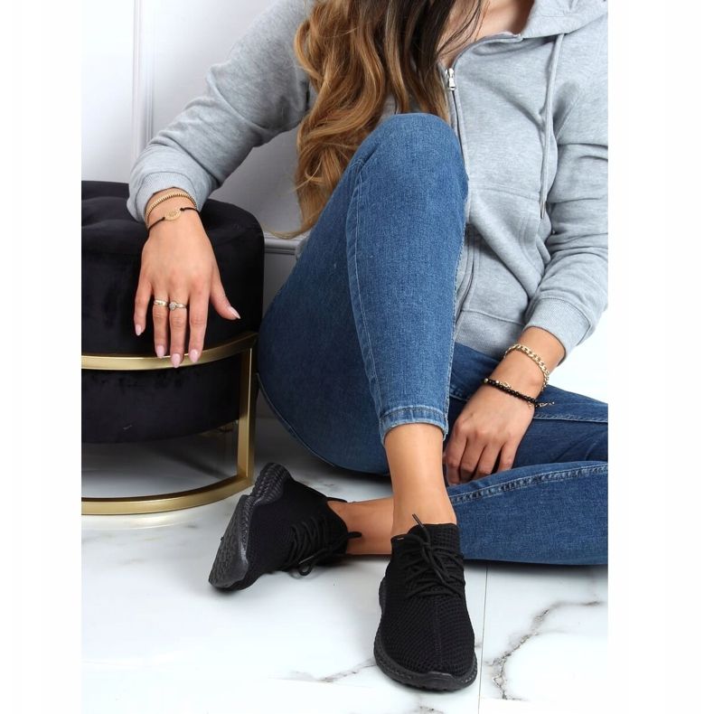 Negru NB392P Pantofi sport pentru șosete All Black 1