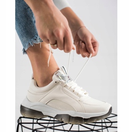 SHELOVET Adidași din piele ecologică albă 2