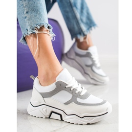 SHELOVET Adidași sport confortabili alb gri multicolor 1