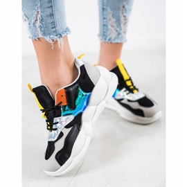 Bestelle Adidași pe platforma modei negru argint gri multicolor 4